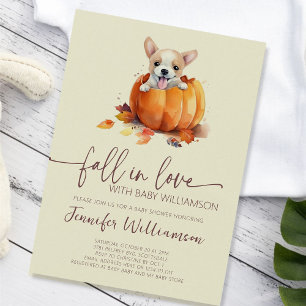 Invitation Belle chute Citrouille dans le Baby shower d'amour