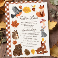 Belle chute en amour Animaux Baby shower d'automne