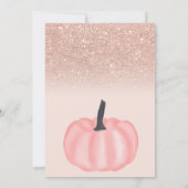 Invitation Belle chute rose or petit citrouille 1er anniversa (Dos)