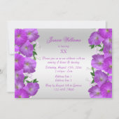 Invitation Belle classe Petunias Floral Anniversaire (Devant)