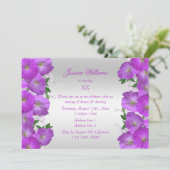 Invitation Belle classe Petunias Floral Anniversaire (Debout devant)