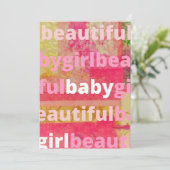 Invitation Belle collection Bébé Fille (Debout devant)