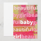 Invitation Belle collection Bébé Fille (Devant / Derrière)
