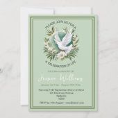 Invitation Belle colombe blanche (Devant)