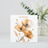 Invitation Belle conception florale, texte scriptural (Debout devant)