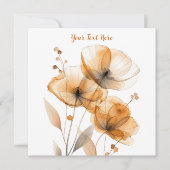 Invitation Belle conception florale, texte scriptural (Devant)