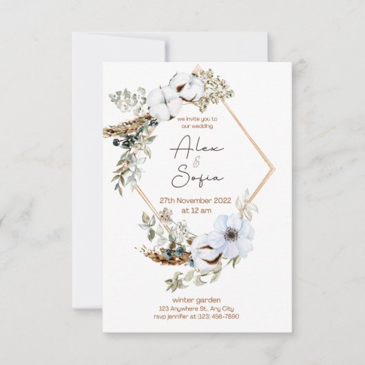 Invitation belle conception pour une journée spéciale (Devant)