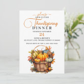 Invitation Belle corbeille d'automne avec Thanksgiving Citrou (Debout devant)