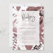 Invitation Belle couleur Rose Floral Baby Sprinkle (Devant)