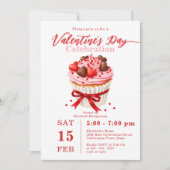 Invitation Belle Cupcake Saint Valentin (Devant)