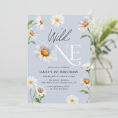 Invitation Belle Daisy Wild One Girl 1er anniversaire (Debout devant)