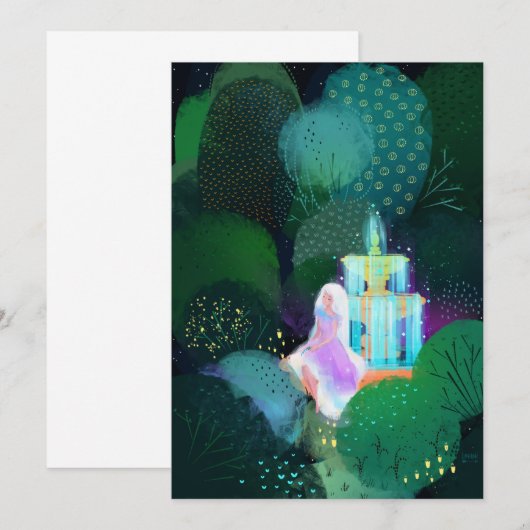 Invitation Belle Dame à la Fontaine du Jardin (Devant / Derrière)