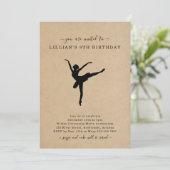 Invitation Belle Danse Rustique Ballet Anniversaire Invitatio (Debout devant)