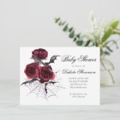 Invitation Belle déplaisante | Baby shower gothique de chauve (Debout devant)