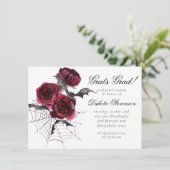 Invitation Belle déplaisante | Gothique Floral Bats Graduatio (Debout devant)