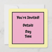 Invitation Belle Dessin de la Reine Bee (Dos)