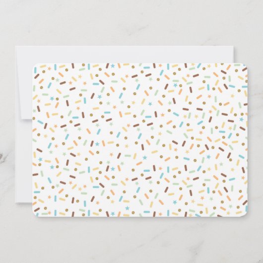 Invitation Belle Donut 1er anniversaire Doughnut arrose (Dos)