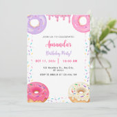 Invitation Belle Donut Douce Anniversaire (Debout devant)