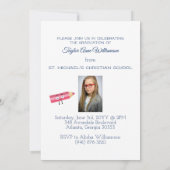 Invitation Belle double photo Diplôme du collège (Dos)