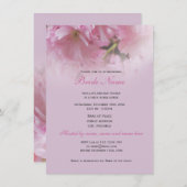 Invitation Belle douche de printemps de fleurs de cerisier ro (Devant / Derrière)