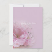 Invitation Belle douche de printemps de fleurs de cerisier ro (Dos)