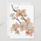 Invitation Belle douche nuptiale fleurie orange aquarelle (Dos)