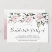 Invitation Belle Dusty Rose Blush Bachelorette Party (Devant / Derrière)