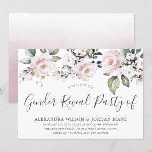 Invitation Belle Dusty Rose Blush Genre Reveval Party