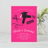 Invitation Belle Ecole Graduation de la fête de coiffure Styl (Debout devant)