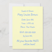 Invitation Belle Écureuil en caricature Extérieur fête de gra (Dos)