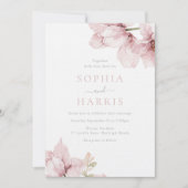 Invitation Belle Elegance Blush Floral Mariage (Devant)