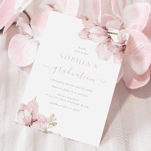 Invitation Belle Elégance Blush Graduation Celebration