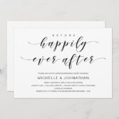 Invitation Belle Élégance, Script noir, Dîner de répétition (Devant / Derrière)