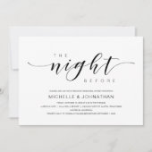 Invitation Belle Élégance, Script noir, Dîner de répétition (Devant)