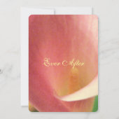 Invitation Belle Elégante Calla Rose pâle Mariage (Dos)