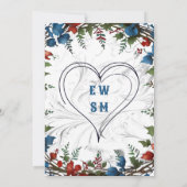 Invitation Belle, élégante et fantaisie décoration mariage à  (Dos)