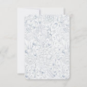 Invitation Belle Époque Elégance : Dusty Blue Détails du Mari (Dos)