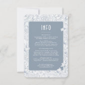 Invitation Belle Époque Elégance : Dusty Blue Détails du Mari (Devant)