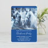 Invitation Belle équipe Cheval hiver Photo Noël (Debout devant)