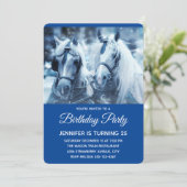 Invitation Belle équipe de chevaux Photo d'hiver Anniversaire (Debout devant)