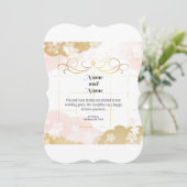 Invitation Belle et élégante mariage pastel (Debout devant)