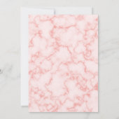 Invitation Belle et élégante Soirée de Marbre rose Gold (Dos)