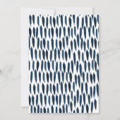 Invitation Belle Etoiles d'éléphant et Baby shower de garçon  (Dos)