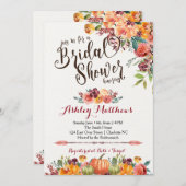 Invitation Belle FalFloral nuptiale Invitation, bébé (Devant / Derrière)