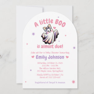Invitation Belle Fantôme Halloween Bébé Fille Douche Invitati
