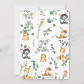 Invitation Belle faune australienne Baby shower verdoyant (Dos)