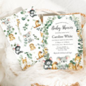 Invitation Belle faune australienne Baby shower verdoyant