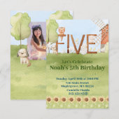 Invitation Belle ferme ferme ferme ferme à la ferme 5e annive (Devant / Derrière)