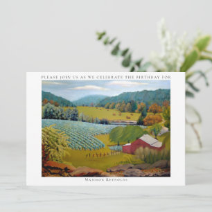 Invitation Belle ferme viticole Anniversaire