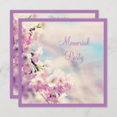 Invitation Belle fête commémorative de Blossom (Devant / Derrière)